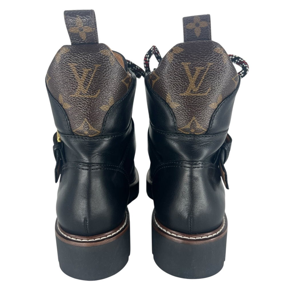 Louis Vuitton Calfskin Territory Ranger Combat Boots in Black - Picture 12 of 16